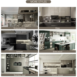 Armoire <span class=keywords><strong>de</strong></span> cuisine moderne en bois <span class=keywords><strong>de</strong></span> haute qualité DC DECOR avec charnières à fermeture amortie, construction en contreplaqué, crédence ignifuge - Product Image 5