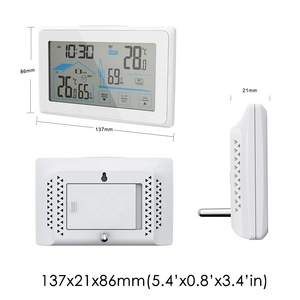 Thermomètre hygromètre numérique <span class=keywords><strong>BALDR</strong></span> B0340 pour intérieur et extérieur, <span class=keywords><strong>station</strong></span> météo sans fil, écran tactile avec capteur, <span class=keywords><strong>station</strong></span> météo - Product Image 4