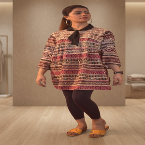 Dernière collection de Kurtis ethniques en lin brodé Kacha Tanka pour femmes, vêtements indiens et pakistanais pour les fêtes - Product Image 3