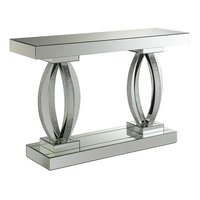 Table en mosaïque longue en C et verre argenté, élégante, à la mode, Console miroir, pour salon, Hall d'entrée, pour la maison, l'hôtel