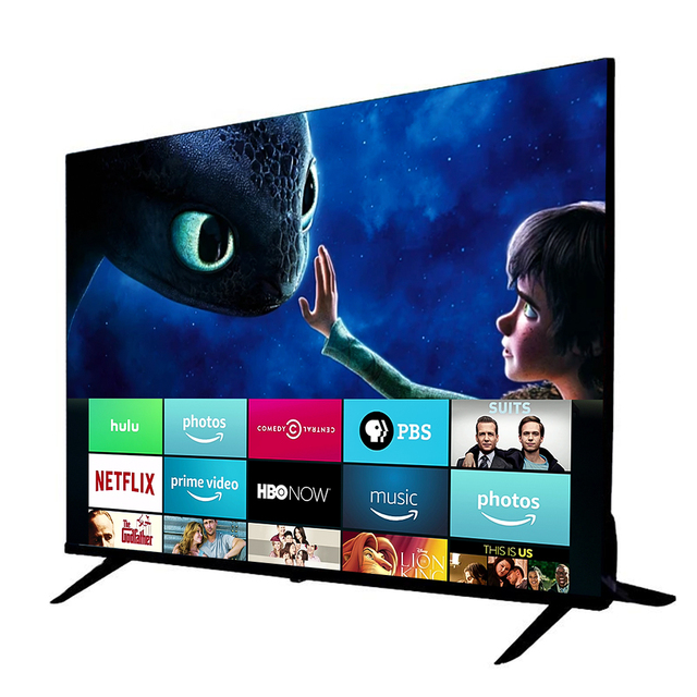 Frameless 24 32 43 50 55 65 70 75 85 100 110" 4K Ultra HD Smart TV Full OLED Android 14 Black Color WiFi Bathroom TV TVs 50 LED