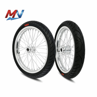 Ruedas SuperMoto para Motocicleta Surron Light Bee Talaria Supermotos LBX Nuevas Delanteras/Traseras Cromadas Plateadas 70/90-17 90/80-17 17 Pulgadas