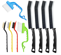 Brosse de nettoyage 9 pièces à poils durs ensemble de brosses de nettoyage pour cuisine salle de bain toilette coulis bouteille Gap fenêtre pistes