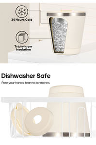 Vaso Térmico Everich de 400 <span class=keywords><strong>ml</strong></span>, Acero Inoxidable 18/8, con Tapa, Aislamiento de Triple Capa, Reutilizable y Apto para Lavavajillas - Product Image 4