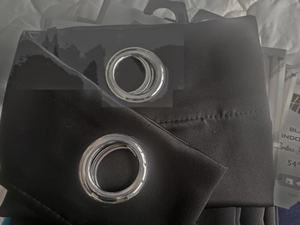 Cortinas opacas aisladas para oscurecer la habitación, cortinas simples para la sala de estar, ropa de cama, cortinas transparentes con ojales para ventana - Product Image 5