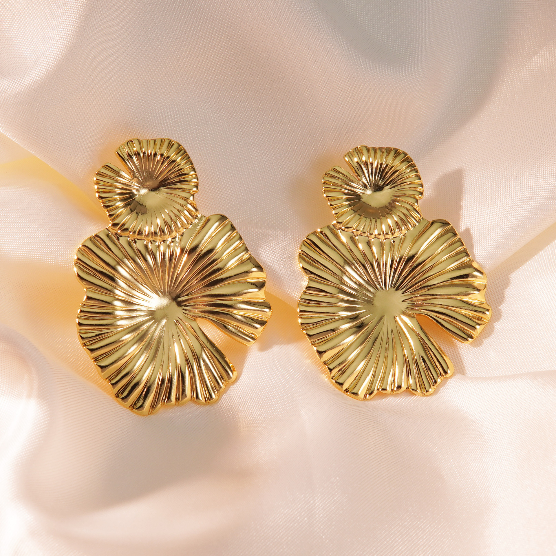 big stainless steel earrings