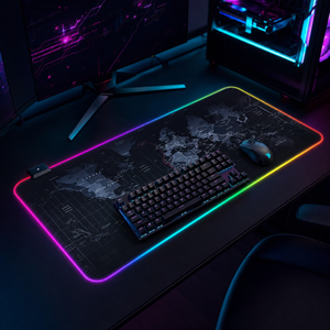 Tapis de <span class=keywords><strong>souris</strong></span> de jeu RGB en caoutchouc souple personnalisé XL, grand tapis de <span class=keywords><strong>souris</strong></span> lumineux LED, antidérapant, imperméable, tapis de bureau étendu pour les joueurs - Product Image 5