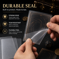 Lot de 20 protège-cartes professionnels en PP givré transparent effet soie – Étuis de protection mats pour cartes