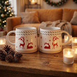 2026 Hot Selling Christmas Series Classic Porcelain Milk <b>Mugs</b>-Food Safe & <b>Reusable</b> Microwave Safe for Party and Gift - Product Image 3