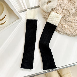 2025 jambières en coton Offres Spéciales pour femmes 1 paire de jambières en laine tricotée noir blanc - Product Image 6
