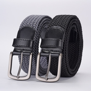 Cintura Elastica Intrecciata Regolabile in Poliestere/Gomma con Logo Personalizzato per Uomo e Donna, Ideale per Pantaloni da Golf - Product Image 1