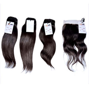 รวมกลุ่มผมตรงกับการปิด,ขายส่งเวอร์จินบราซิลผมมนุษย์,มิงค์บราซิลเวอร์จินผมรวมกลุ่มกับลูกไม้ปิด - Product Image 2