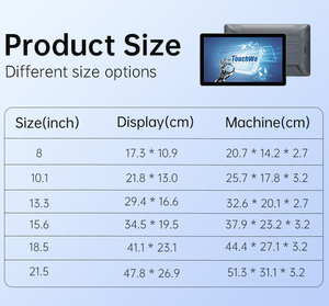 Montaggio a parete 8 10.1 13.3 15.6 18.5 21.5 pollici Display <span class=keywords><strong>Touchscreen</strong></span> capacitivo Android Win10 Debian <span class=keywords><strong>Ubuntu</strong></span> tutto in un Pc - Product Image 3