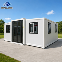 Unité de bureau portable en structure acier à installation rapide, maison modulaire extensible préfabriquée de luxe à 3 chambres, prête à l'emploi pour hôtel