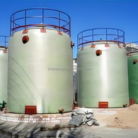 Réservoir de stockage industriel de grande capacité en fibre de verre GRP FRP anti-corrosion pour l'eau, les acides, les alcalis et les eaux usées avec dimensions personnalisées