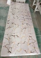 Panneau PVC brillant résistant au feu et à l'eau, 1220*2440mm, 2mm 3mm, pour toutes les rénovations intérieures