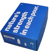 Boîte en carton ondulé écologique et recyclable avec matériaux recyclés, conception auto-érectible, impression quadricolore