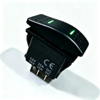 Interrupteur à bascule étanche DPDT ON-OFF-ON 7 broches DC12V/24V, 2 lumières LED, 5 couleurs au choix pour la modification de bateaux, VR, UTV, ATV, voitures