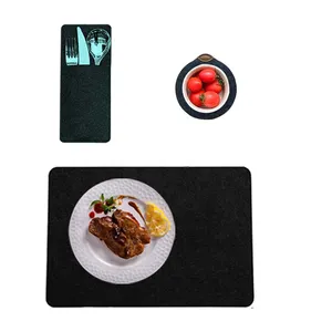Recyclable Set Round Glass Coaster Rectangular Table Placemat Felt Placemats Mat Suppliers