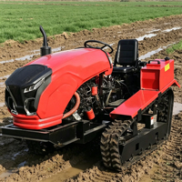 Livraison Gratuite Nouveau Tracteur Agricole Mini-Chargeuse sur Chenilles Homologué CE 35 CV Moteur Diesel avec Fraise Rotative et Semoir