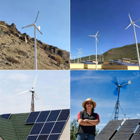 Kit générateur éolien horizontal 2000W 24V/48V avec 3 pales et contrôleur de charge MPPT pour usage domestique