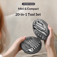 Kit d'outils manuels en acier au carbone pour la maison avec mallette rigide - Ensemble complet pour usage domestique et en voyage - Cadeau transfrontalier OEM