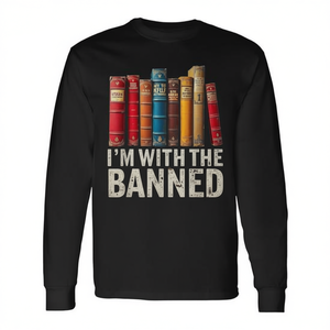 T-shirt à manches longues « I'm With The Banned » pour soutenir la liberté des livres interdits - Product Image 2
