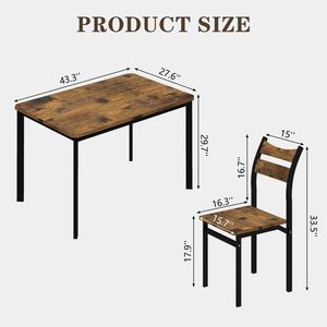 Commercio all'ingrosso della fabbrica tavolo da pranzo e sedie Set, MDF <span class=keywords><strong>legno</strong></span> tavolo da cucina <span class=keywords><strong>con</strong></span> 4 sedie Set per la casa, cucina, ristorante - Product Image 6
