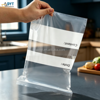 Transparante op maat bedrukte zak met enkele rits, plastic zak met zelfklevende sluiting