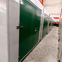 Conteneur de stockage modulaire en acier portable avec porte battante, unité de stockage auto-assemblable pour usage commercial