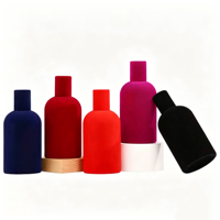 Flacon de parfum en verre floqué de velours de luxe personnalisé 100 ml avec pulvérisateur à sertir, pompe vide 30 ml 50 ml, flacon de parfum unique et élégant 100 ml