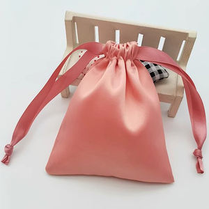 Bolsitas de Almacenamiento de Seda Satinada de Lujo, Pequeñas, 10*15cm, con Cierre de Cordón, Logotipo Personalizado, Diseño Geométrico, para Recuerdos de Boda, Joyería, Dulces y Regalos - Product Image 2