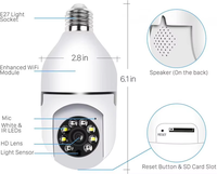 Caméra d'ampoule, caméra de surveillance domestique, caméra de surveillance intelligente sans fil