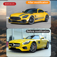 Kit Carrosserie Complet GTR Pro pour Mercedes-Benz AMG GTC GTS GTR, Incluant Pare-Chocs Avant, Pare-Chocs Arrière, Phares et Carrosserie en PP + Carbone Sec