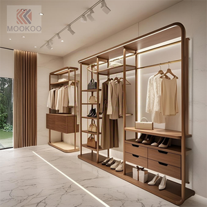 Fashion Design Custom High-End Modern Clothes Shop Display <strong>Clothing</strong> <strong>Wooden</strong> <strong>Clothing</strong> Display <strong>Rack</strong> for Clothes Store - Product Image 4