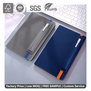 Journal personnalisé avec bande élastique, fermeture extensible et poche pour stylo, <span class=keywords><strong>agenda</strong></span> pour le bureau et les voyages - Product Image 1