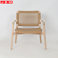 Fauteuil de salle à manger en bois massif de qualité supérieure, cadre en bois de frêne, dossier en corde de papier, fauteuil d'appoint