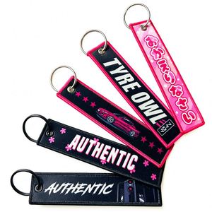 Porte-clés personnalisés brodés style Jet Tag Anime, sangles de clés de vol, porte-clés moto et voiture, porte-clés imprimés par sublimation - Product Image 2