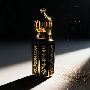 Mini <span class=keywords><strong>flacon</strong></span> de luxe <span class=keywords><strong>vide</strong></span> en verre octogonal doré de 3 ml, 6 ml, 12 ml avec bouchon à vis pour huile essentielle, attar, <span class=keywords><strong>parfum</strong></span> et huile de oud - Product Image 4