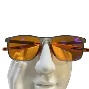 Aide au sommeil Anti-fatigue oculaire Maux de tête pour ordinateur Gaming TV UV Éblouissement flexible TR cadre teinte orange Lunettes bloquant la lumière bleue