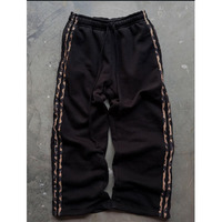 Jiayuclothing survêtement évasé Logo personnalisé Streetwear survêtement à capuche survêtement pantalons de survêtement hommes imprimé léopard ensemble de bandes