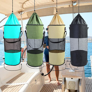 Sac de rangement pour déchets marins, type suspendu cylindrique, pour yacht, kayak, voyage, bleu, noir, kaki, vert militaire - Product Image 1