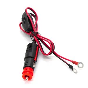 Wholesale 12V 24V Car Cigarette Lighter Waterproof Connectors Cigar Lighter Plug Power Cable For Car Use