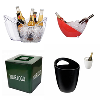 Seau à glace en plastique à double poignée, personnalisable en couleur et en taille, 3L, 4L, 5L, 6L, 7L, 8L, 10L, pour la bière cambodgienne Tennent's Lager Velebitsko