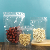 Sachet Doypack Transparent Personnalisé Imprimé sur Trois Côtés, Résistant à la Chaleur, avec Fermeture Ziplock, pour Aliments pour Animaux et Chewing-gum