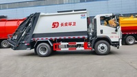 Camion compacteur de déchets Howo 9 m³ 4x2 à chargement arrière automatique, petit compresseur de déchets avec moteur et pompe, à vendre