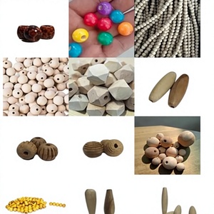 FAIZA CRAFT Perles en bois rondes faites à la main (multicolores) pour la fabrication de bijoux, tailles et designs personnalisés, boîte avec logo personnalisé, vente en gros - Product Image 1