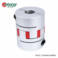 Coupleur compact en aluminium argenté, pince araignée Red Star, isolation électrique à jeu nul pour imprimante 3D, servomoteur CNC