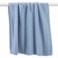 Tissu tissé 100 % polyester teint en fil, léger, écologique, respirant, infroissable, à rayures, pour la décoration intérieure des chambres de filles