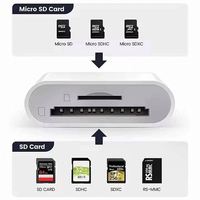 Micro adaptador OTG multifunción universal 2 en 1 USB tipo C a USB 3,0 TF SD lector de tarjetas de disco Flash para teléfono Android portátil